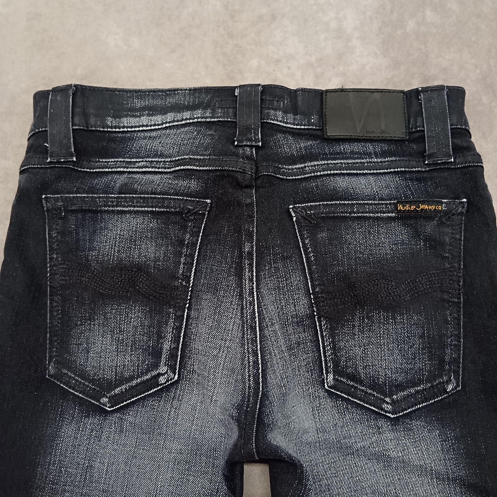 nudie jeans コーティング スキニー 32 インディゴブラック 黒 NUDIE 