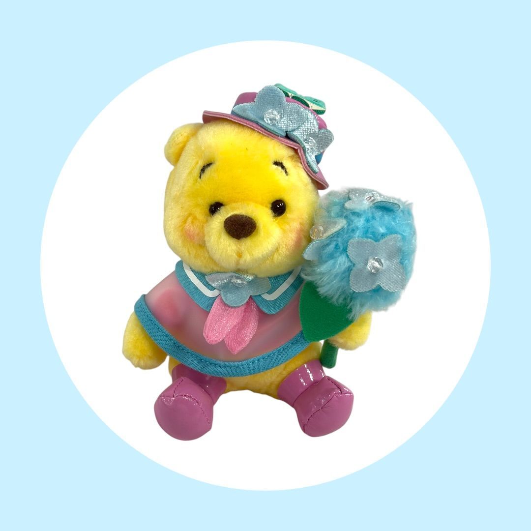 ディズニー【プーさん】ぬいぐるみキーホルダー・キーチェーン 雨