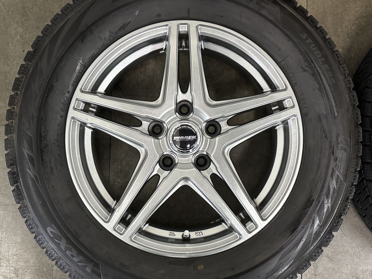 美品】WAREN 16in 6.5J +38 PCD114.3 ブリヂストン ブリザック VRX2