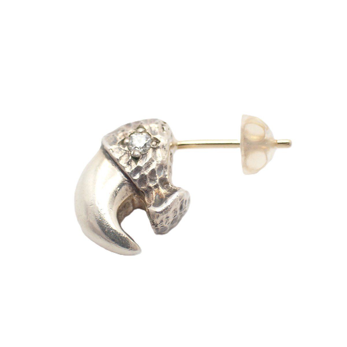 Velvet Lounge ヴェルヴェットラウンジ トレース ピアス シルバー925/K18/ダイヤモンド0.03ct 片耳【いおき質店】