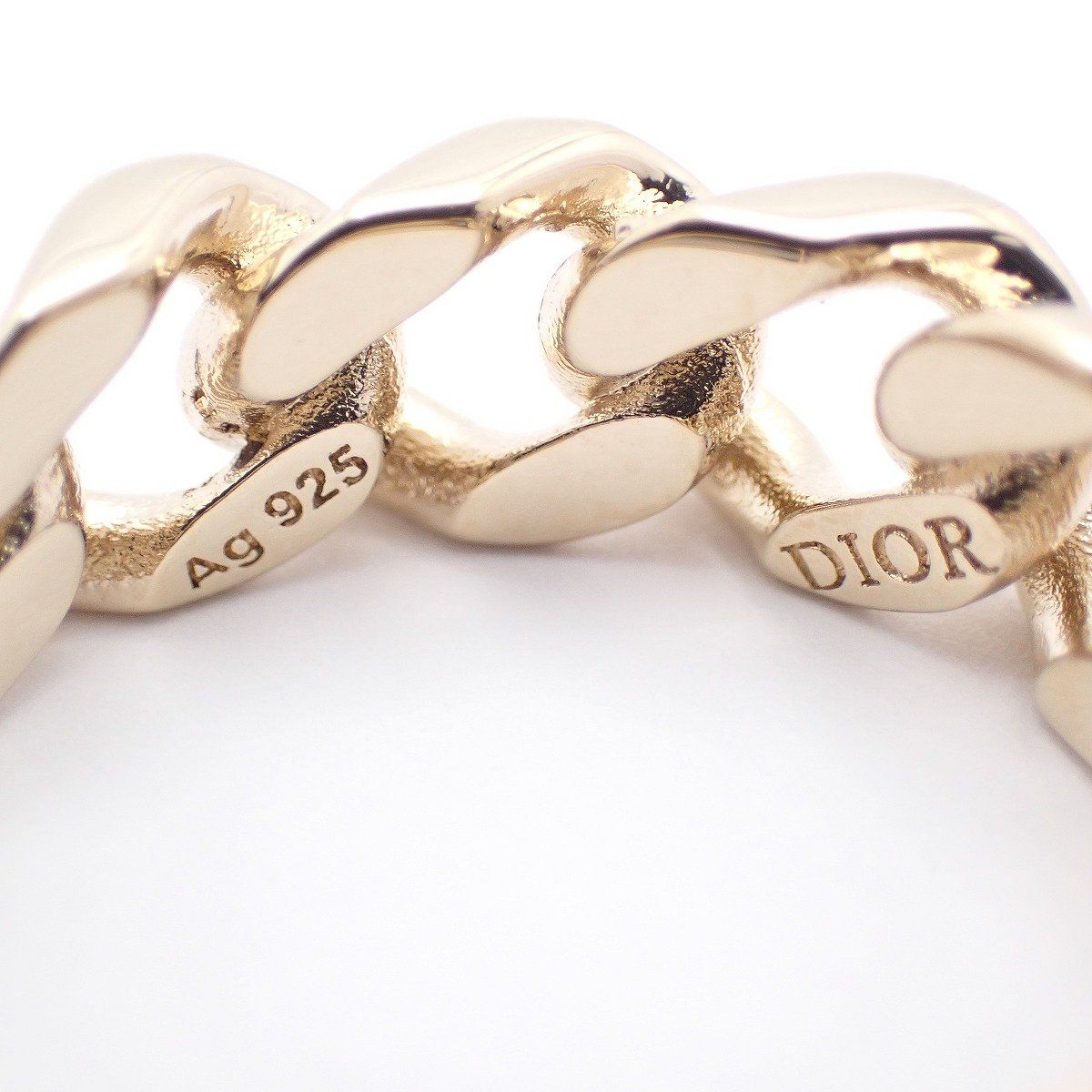 Dior ディオール CD リング 指輪 シルバー925 ゴールドGP XS 16号【い
