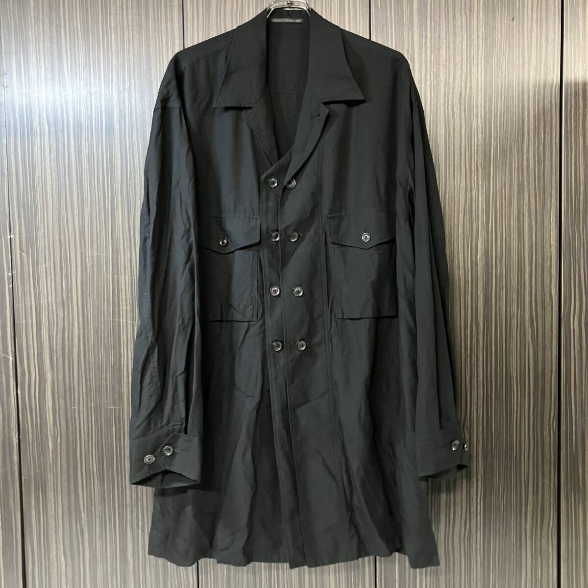 23AW YOHJI YAMAMOTO POUR HOMME 長袖シャツ M-DOUBLE LEFT FRONT