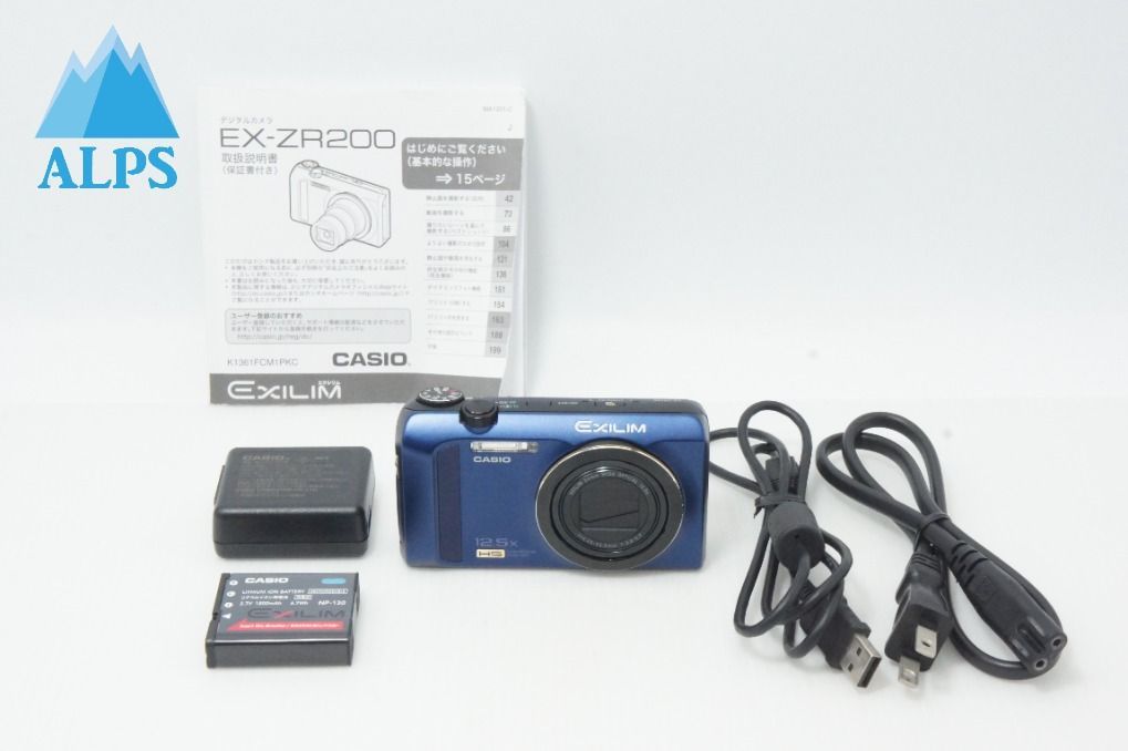 美品 CASIO カシオ HIGH SPEED EXILIM EX-ZR200 コンパクトデジタル
