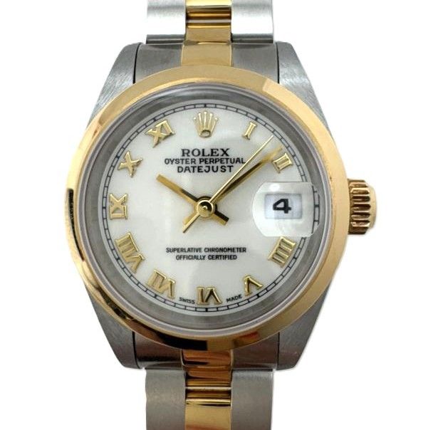 ROLEX ロレックス ウォッチ デイトジャスト OY 時計 69163 腕時計 K18イエローゴールド K18YG/ステンレス シルバー 自動巻き ホワイト文字盤 レディース【中古】436 419,958円