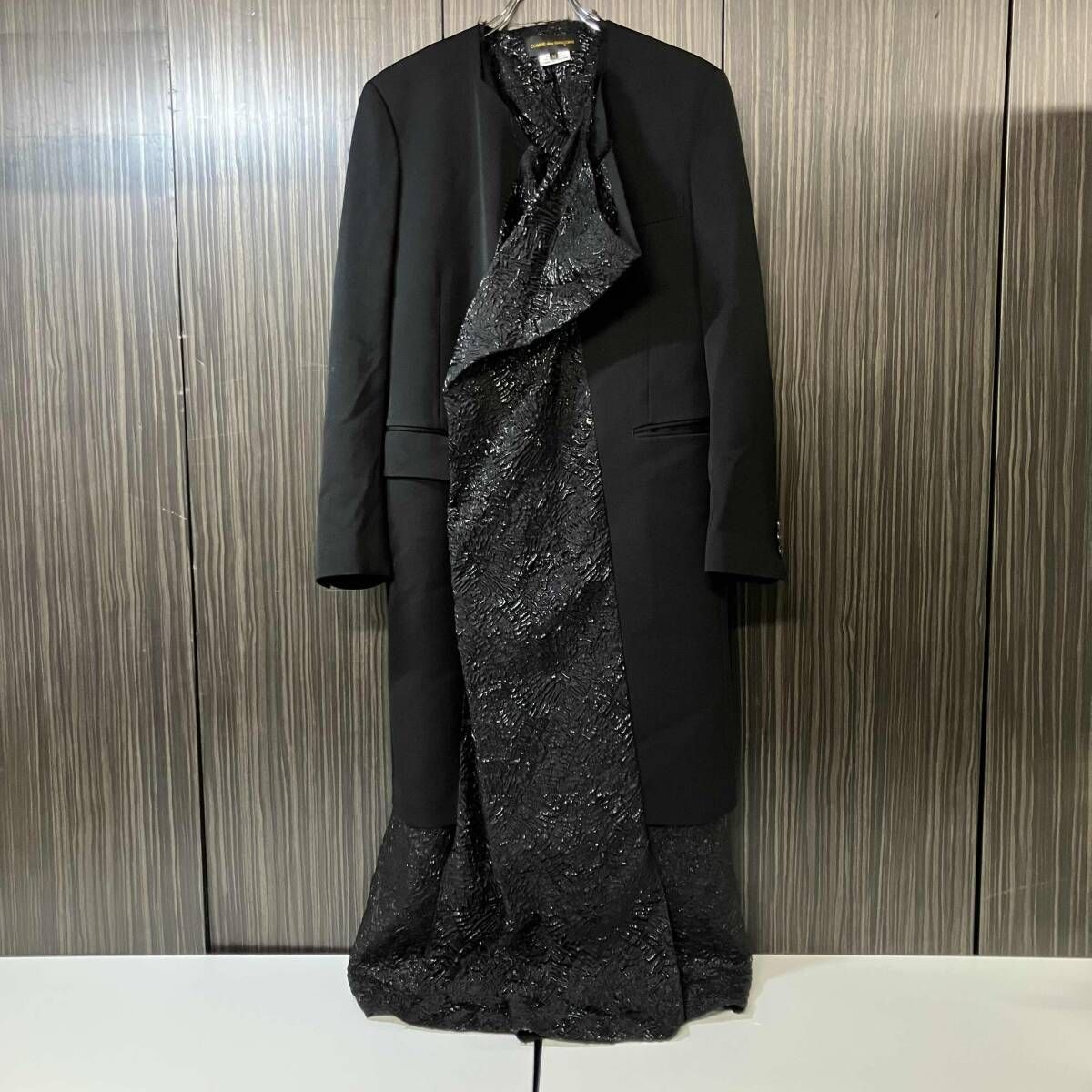 21AW COMME des GARCONS 切替ロングコート コート サイズM ブラック GH 