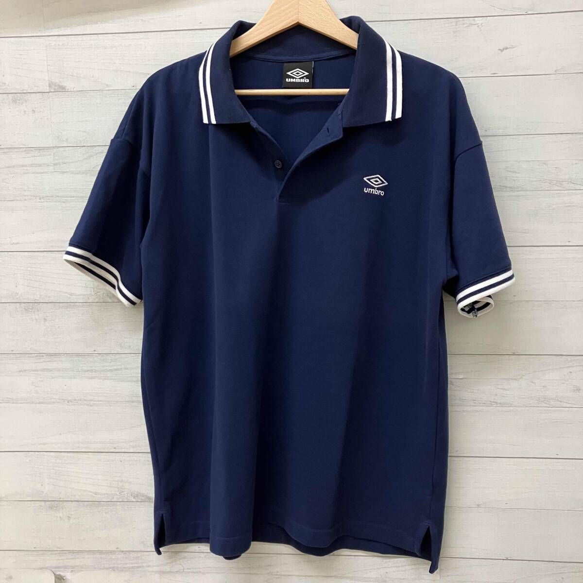 UMBRO アンブロ UM-PL24SS-CS03 半袖ポロシャツ ワンポイント ネイビー