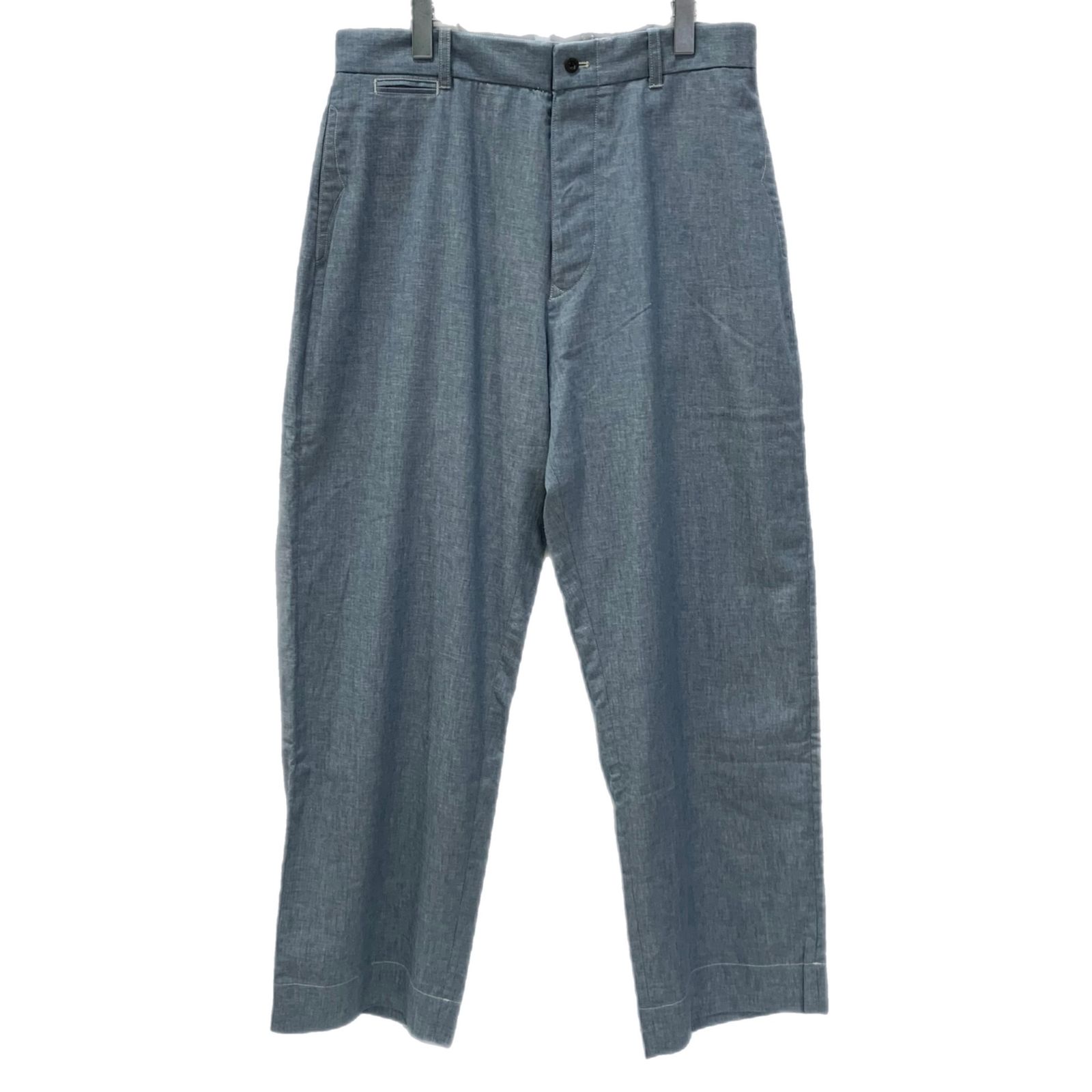 ベラフォンテ BELAFONTE RAGTIME HIBACK TROUSERS LINEN COTTON HERRINGBONE リネン コットン ボトムスその他 ブルー Lサイズ 201MB-1544