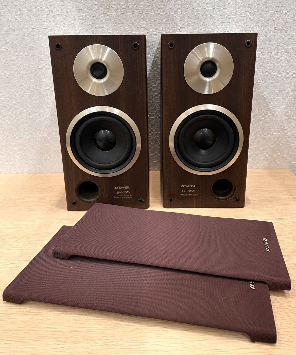 亘】SANSUI サンスイ S-X55 スピーカー ウッド調【8382AM】F30 - メルカリ
