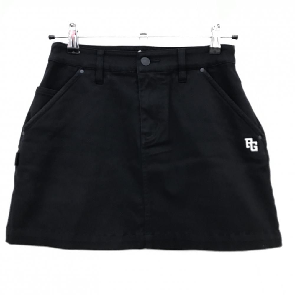 美品】パーリーゲイツ スカート ネイビー×白 コットン混 ストレッチ