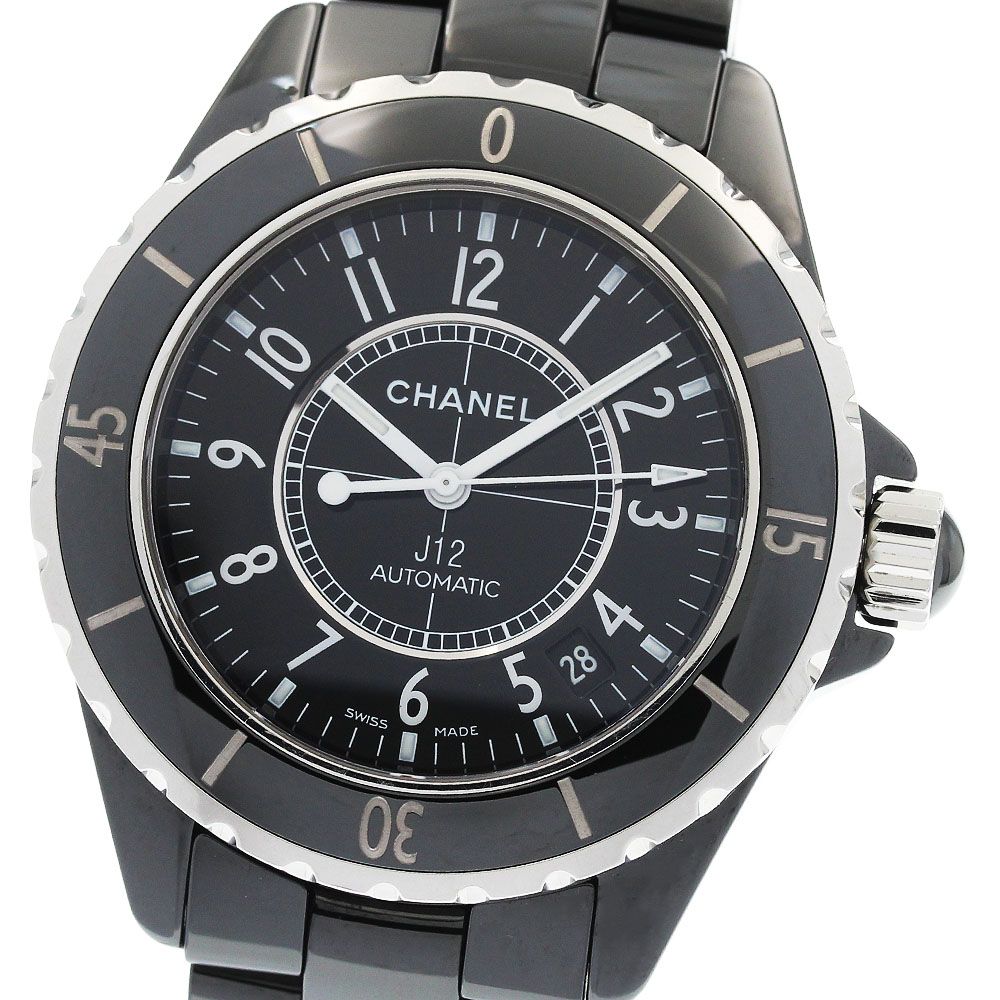 シャネル CHANEL H0685 J12 黒セラミック 38MM デイト 自動巻き メンズ 保証書付き_946621