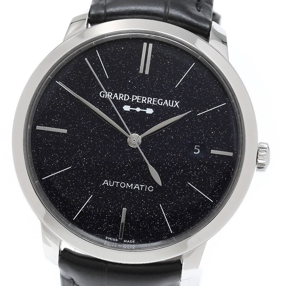 訳あり ジラール・ペルゴ GIRARD PERREGAUX 49555-11-435 1966 オリオン アベンチュリン デイト 自動巻き メンズ _966520
