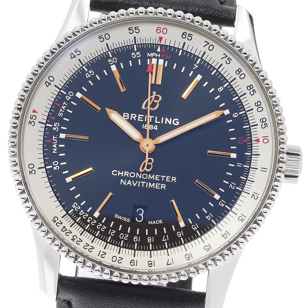 ブライトリング BREITLING A17326 ナビタイマー41 デイト 自動巻き メンズ 良品 保証書付き_966326
