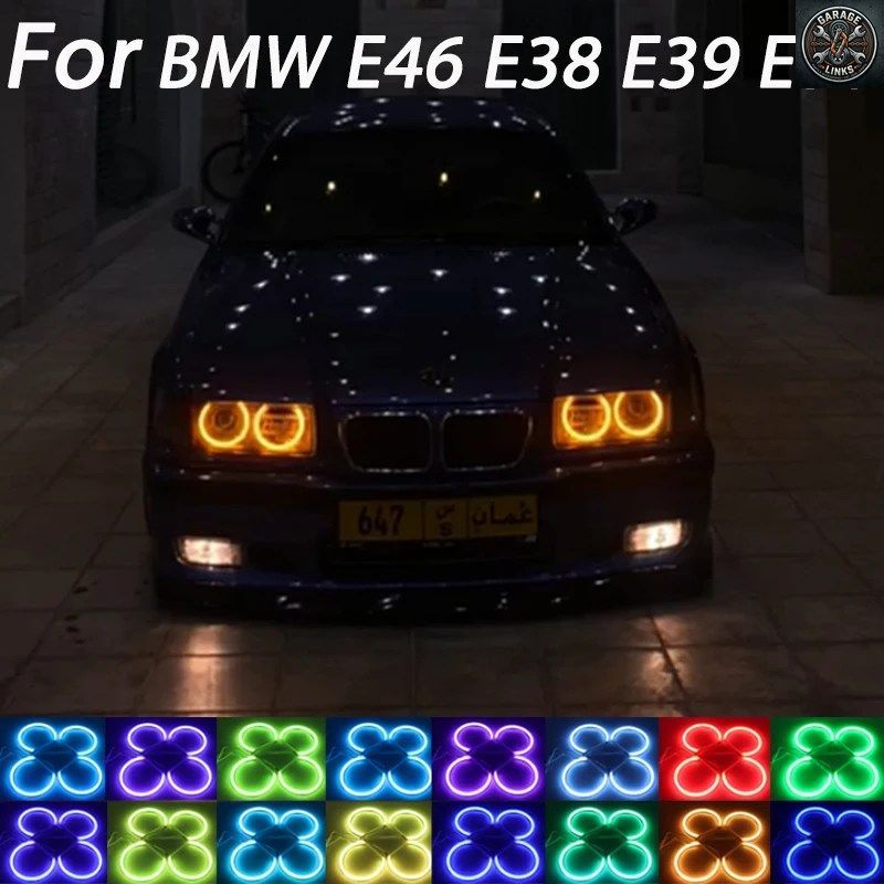E46 RGB コットンエンジェルアイキットリング 131MM*4 BMW E36 E38 E39 525I 528I 530I 540I 740I 750I 730D 740D 728I 320I 325I 330I