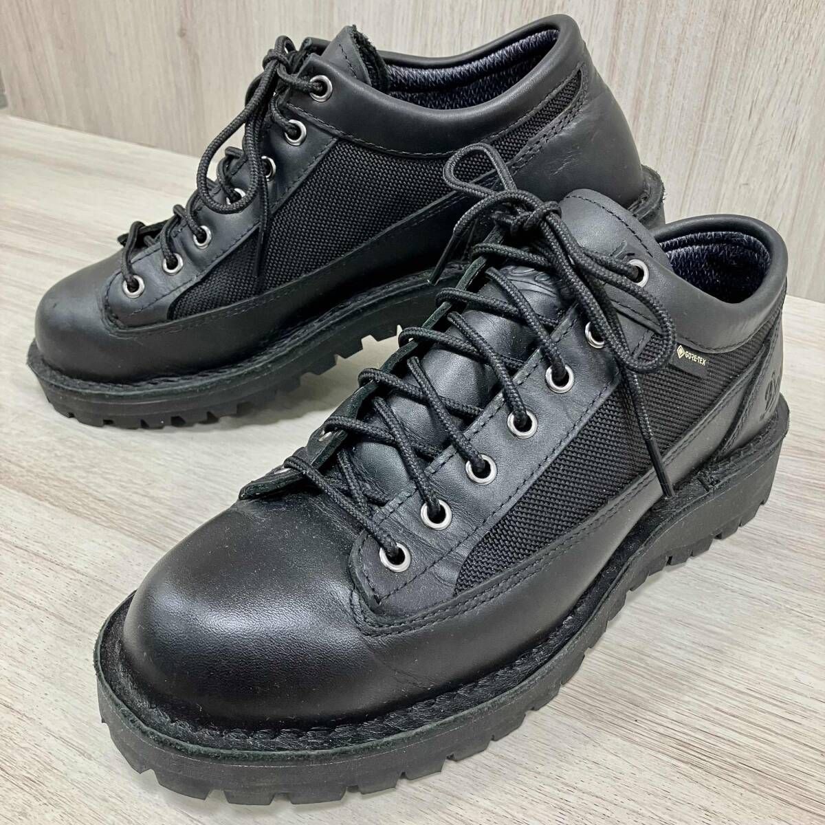 DANNER／ワークブーツ/GORE-TEX vibram 26.5cm ダナー フィールドロー ブラック 黒　ゴアテックス　 ビブラムソール