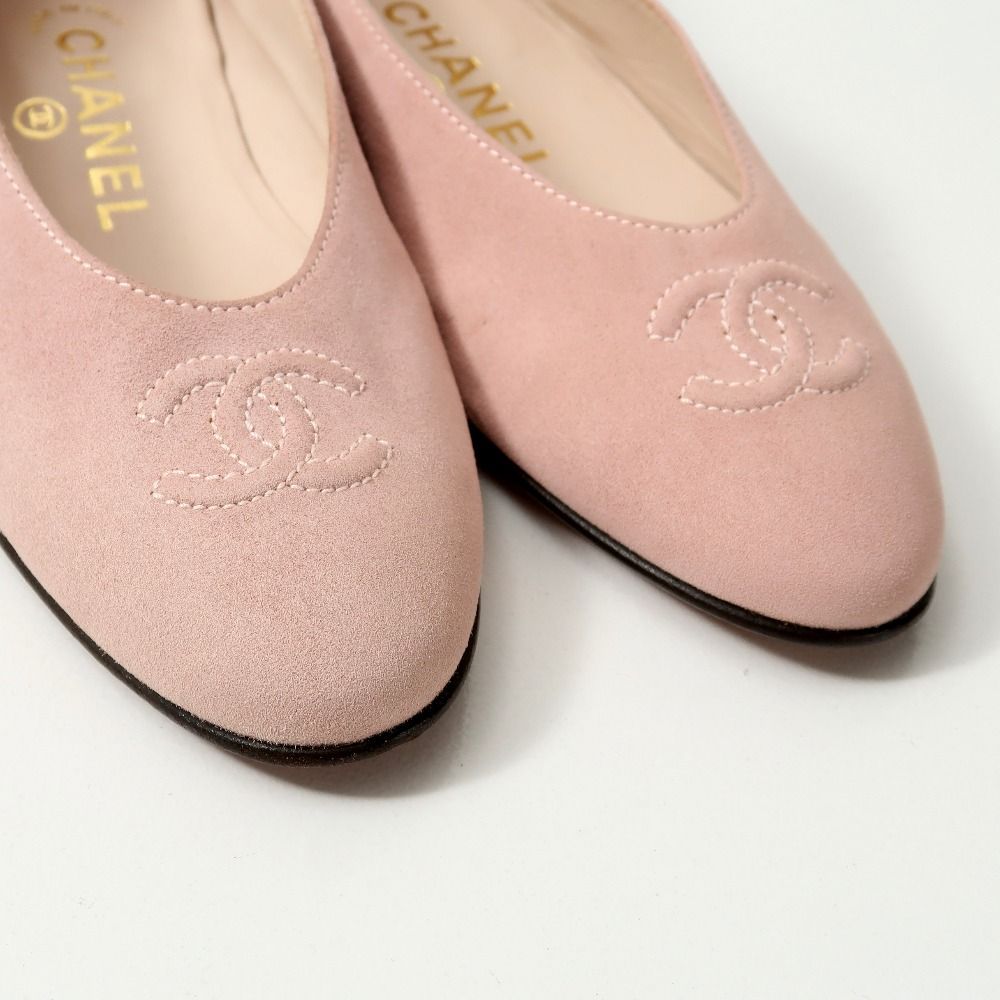 CHANEL シャネル パンプス サイズ37 ココマーク CCステッチ スエード