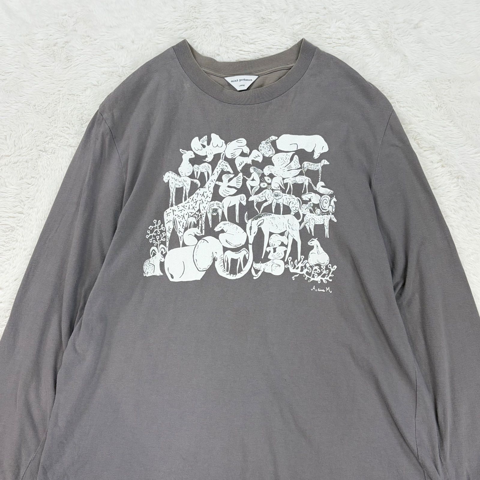 日本製 mina perhonen life puzzle ミナペルホネン 長袖 ロンT