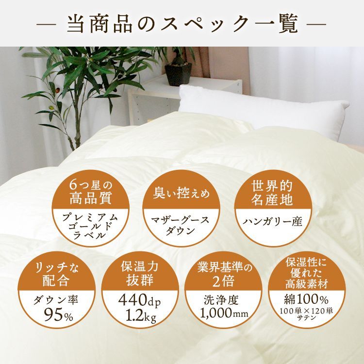 安心品質 プレミアムゴールドラベル 】 羽毛布団 シングル マザー