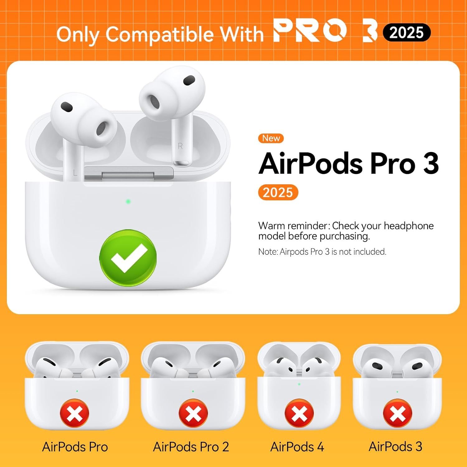 Inesore【5組】イヤーピース AirPods Pro3 対応 (XSサイズ 5ペア
