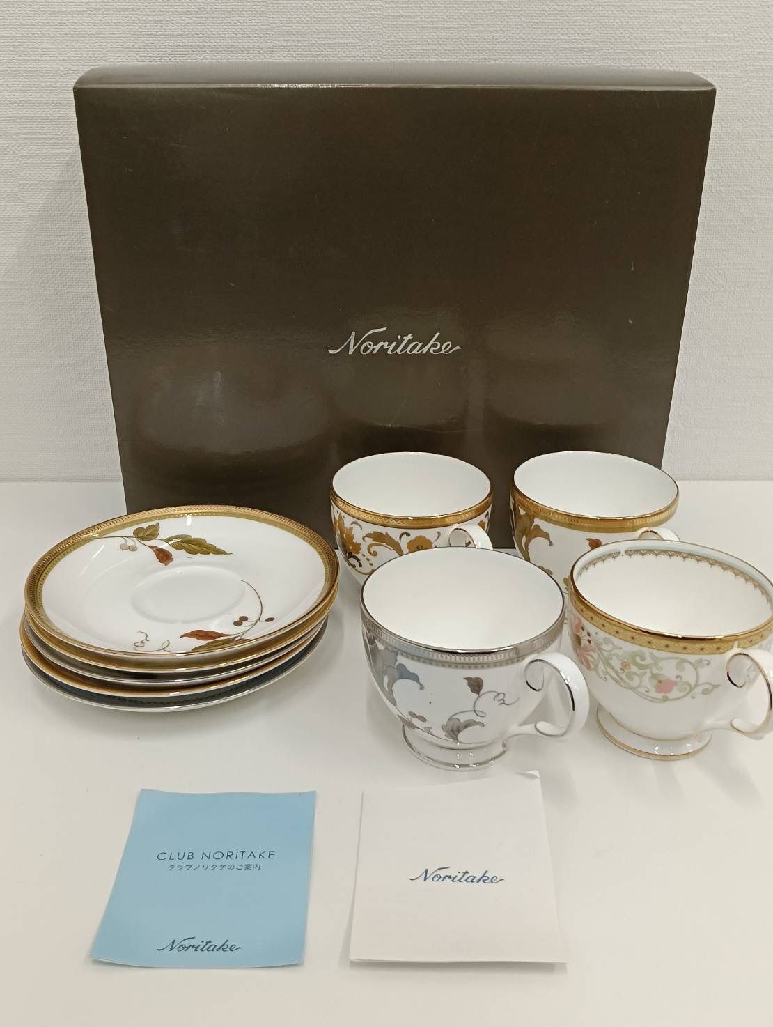 【中古品】 Noritakeノリタケ カップ&ソーサー セット 食器 陶器 陶磁器 コーヒー カップ コップ 皿 箱付き 現状品