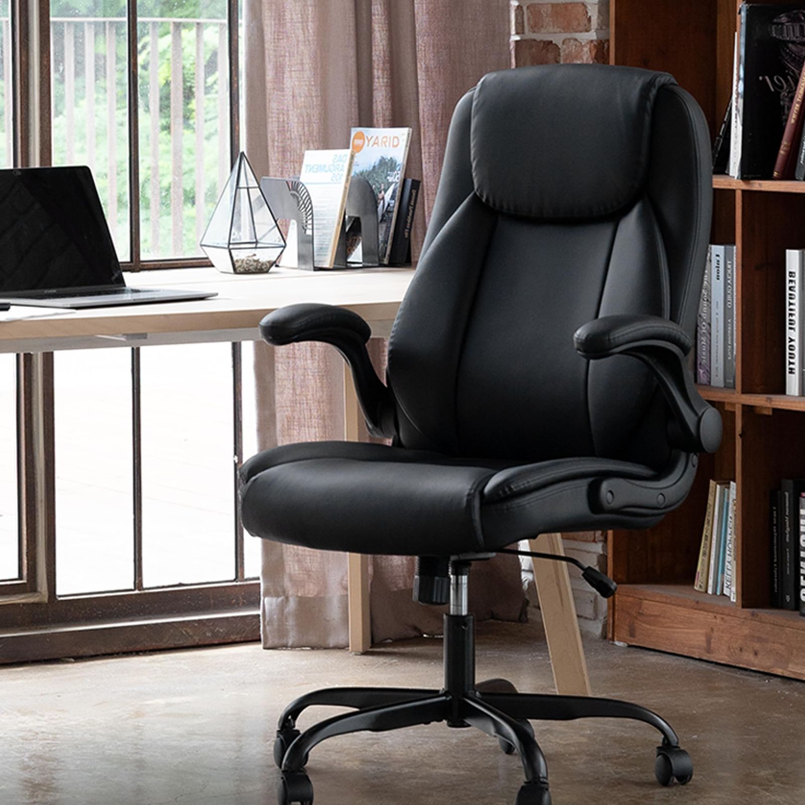 上質なPUレザー NEOCHAIR オフィスチェア 役員椅子 ポケットコイルクッション 跳ね上げ式アーム 高級ソファーのような座り心地 H-PACｍａ