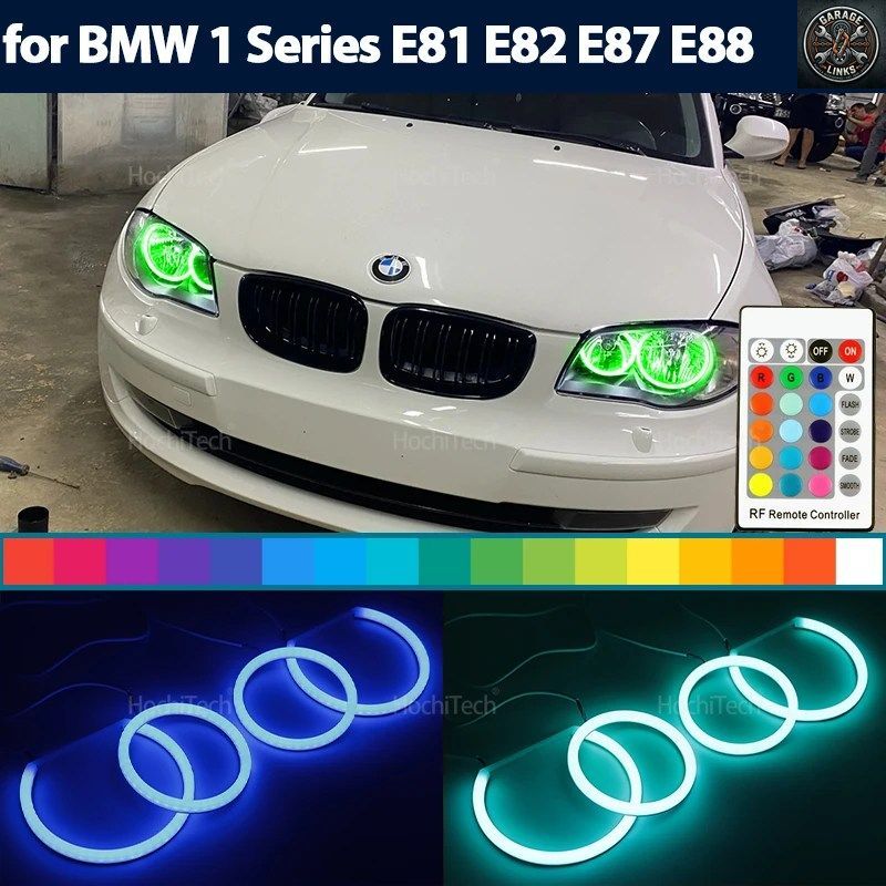 BMW 1シリーズ E81 E82 E87 E88 ハロゲンヘッドライト用コットンマルチカラーRGB LEDエンジェルアイリング 7,916円