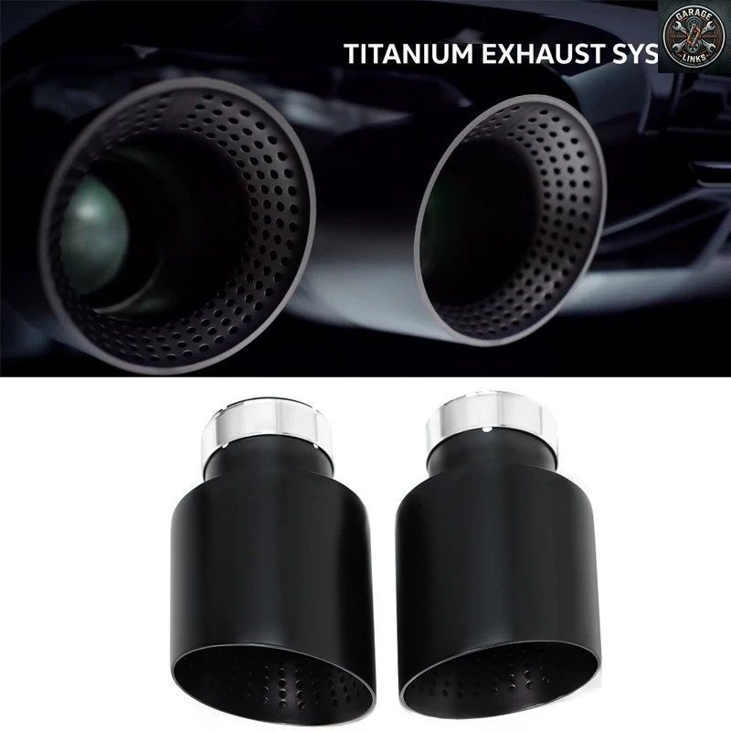 1ピース マットステンレススチール製カーマフラ??ーチップシステムパイプ排気チップ VW GTI MK7 ゴルフ7 排気ノズル