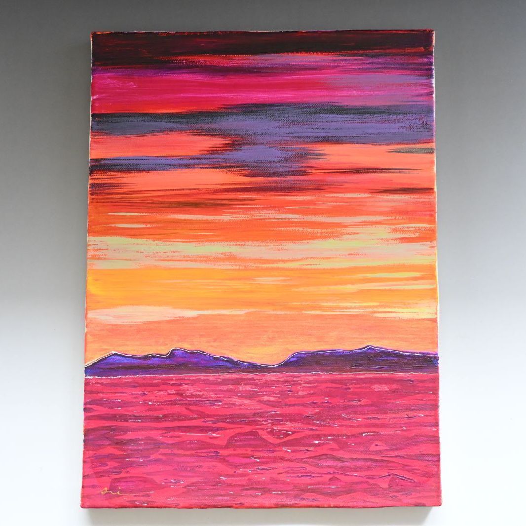 有方敏郎『流氷知床』肉筆油彩画 キャンバス 原画 - メルカリ