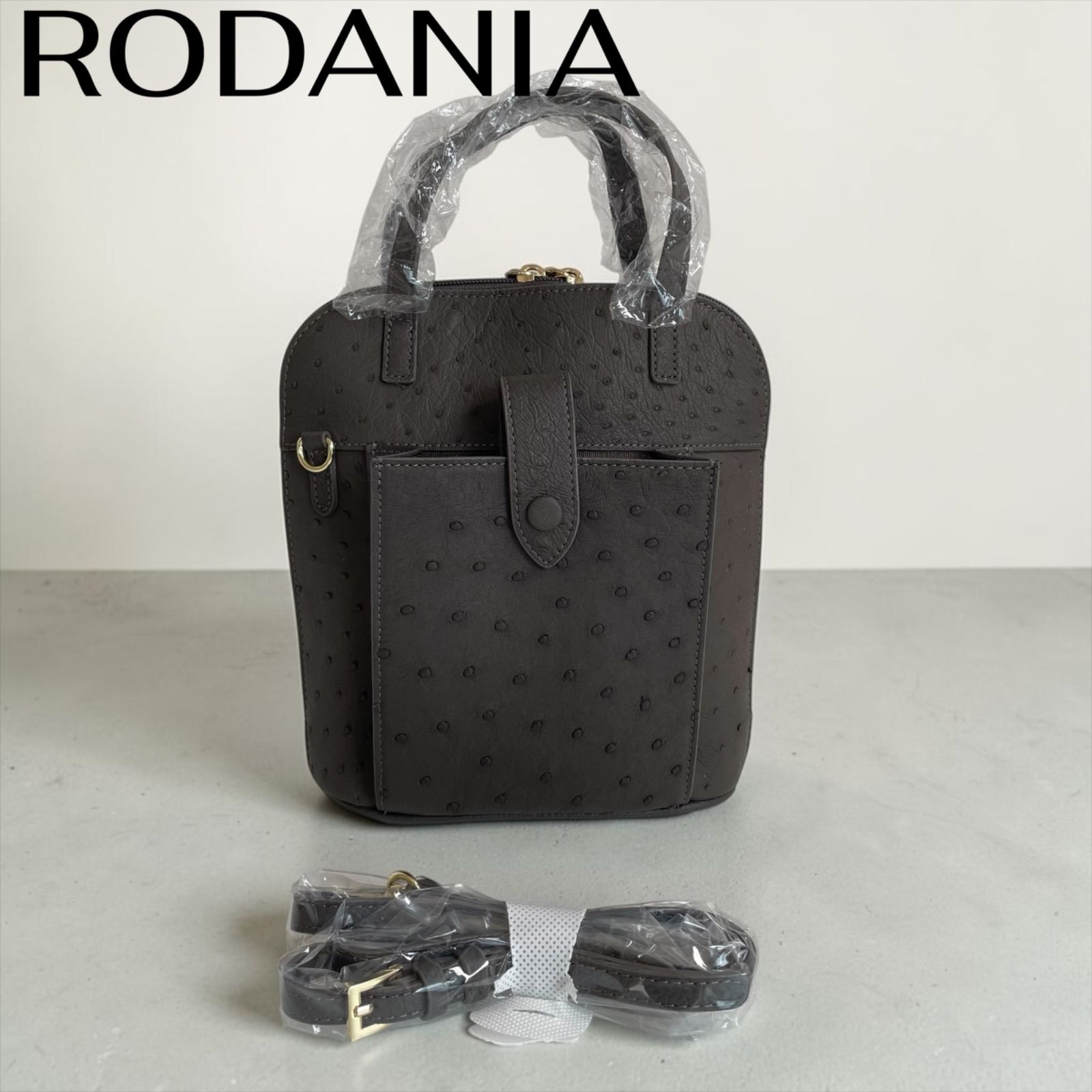 RODANIA オーストリッチレザー ショルダーバッグ 2WAY 本革 - メルカリ