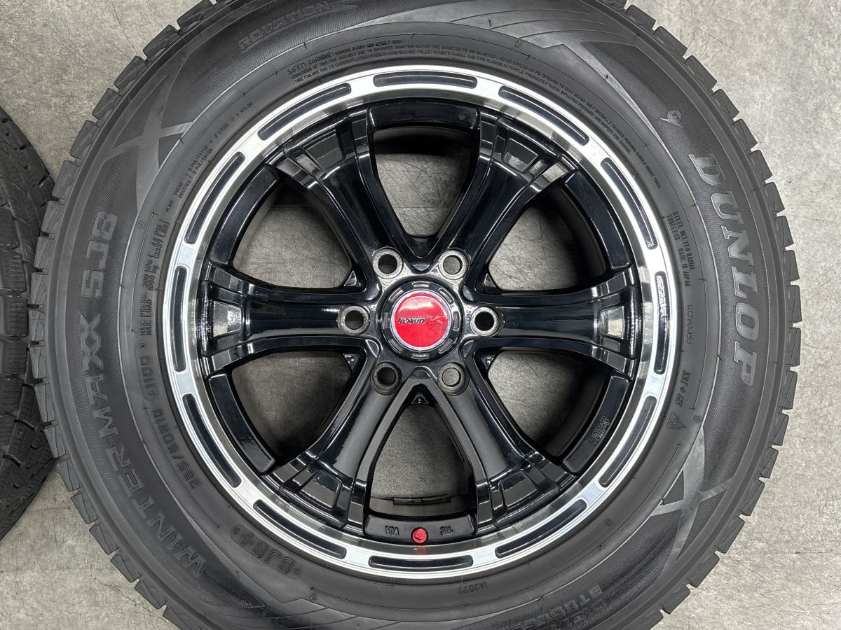 バリ溝】B-MUD K 18in 8J +25 PCD139.7 ダンロップ ウィンターマックス