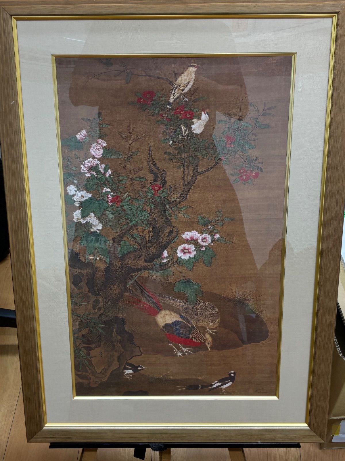限定28部】澄懐堂美術館所蔵 呂紀『花鳥図』（夏景）額装 絹本着色