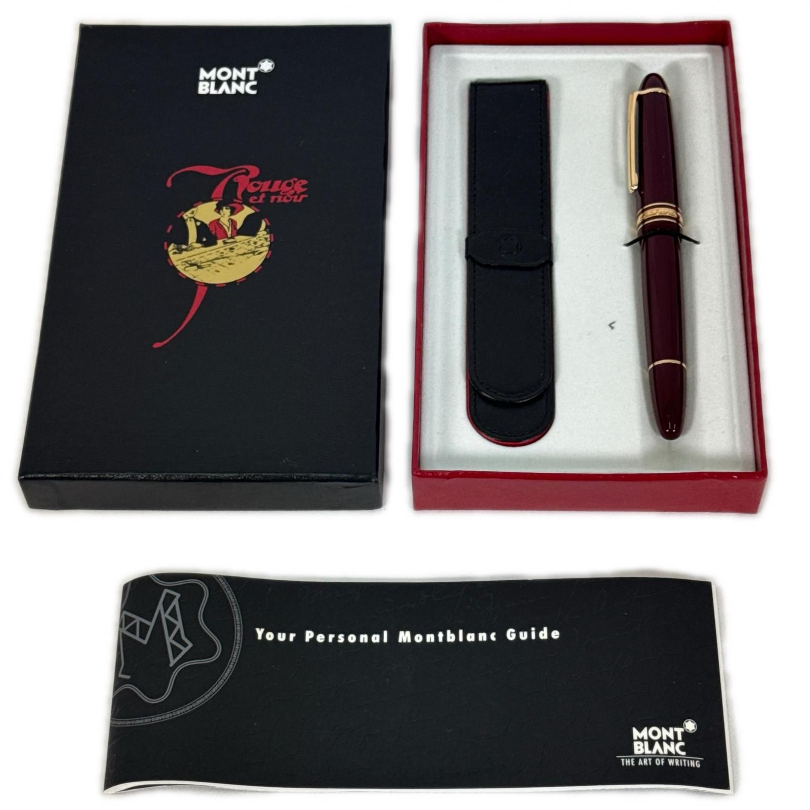 美品 MONTBLANC モンブラン 144 筆記具 マイスターシュティック ボルドー ブラウン EF MI1208553 小物 雑貨 ニブサイズシール付