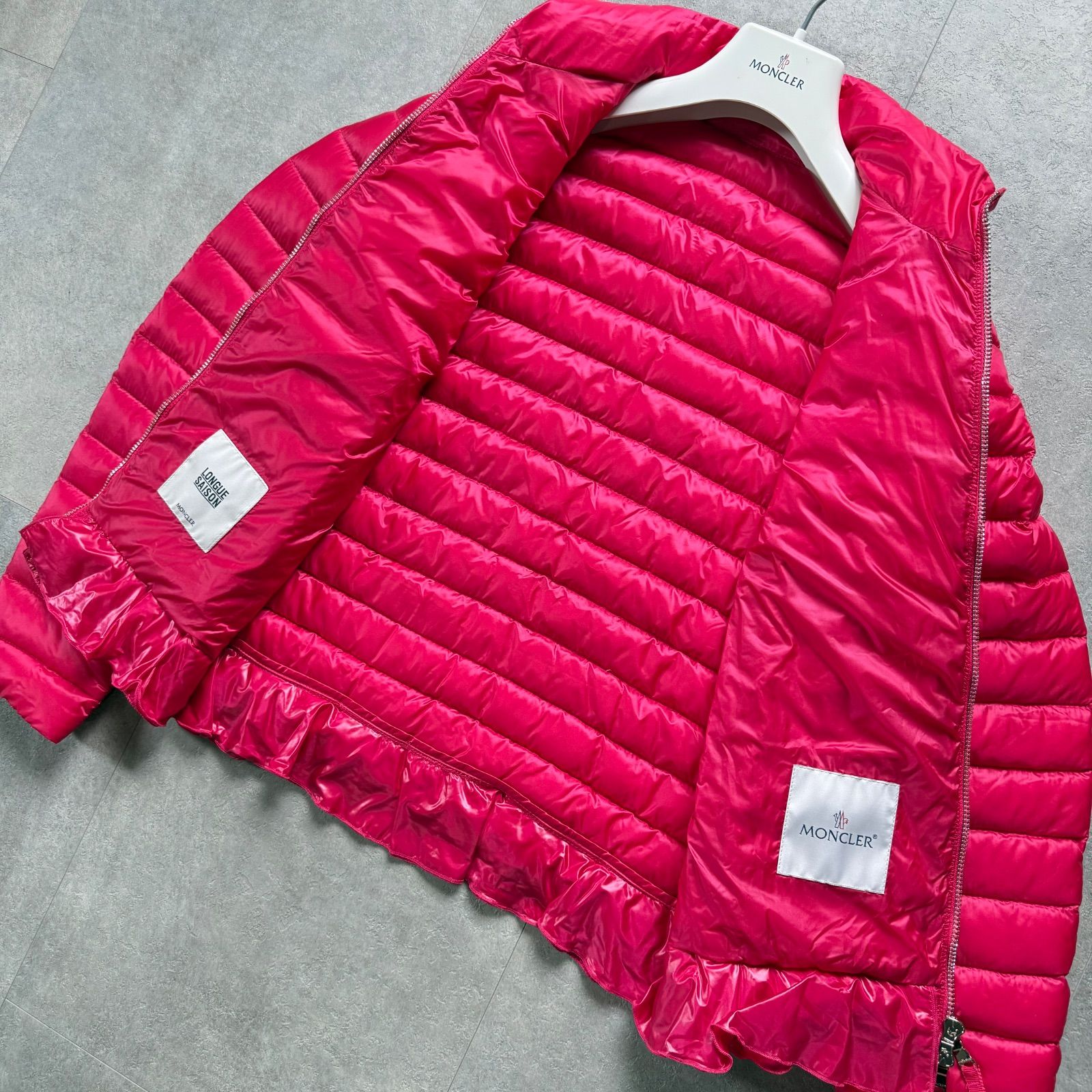 美品 MONCLER モンクレール Blein ライトダウン フリル レディース 