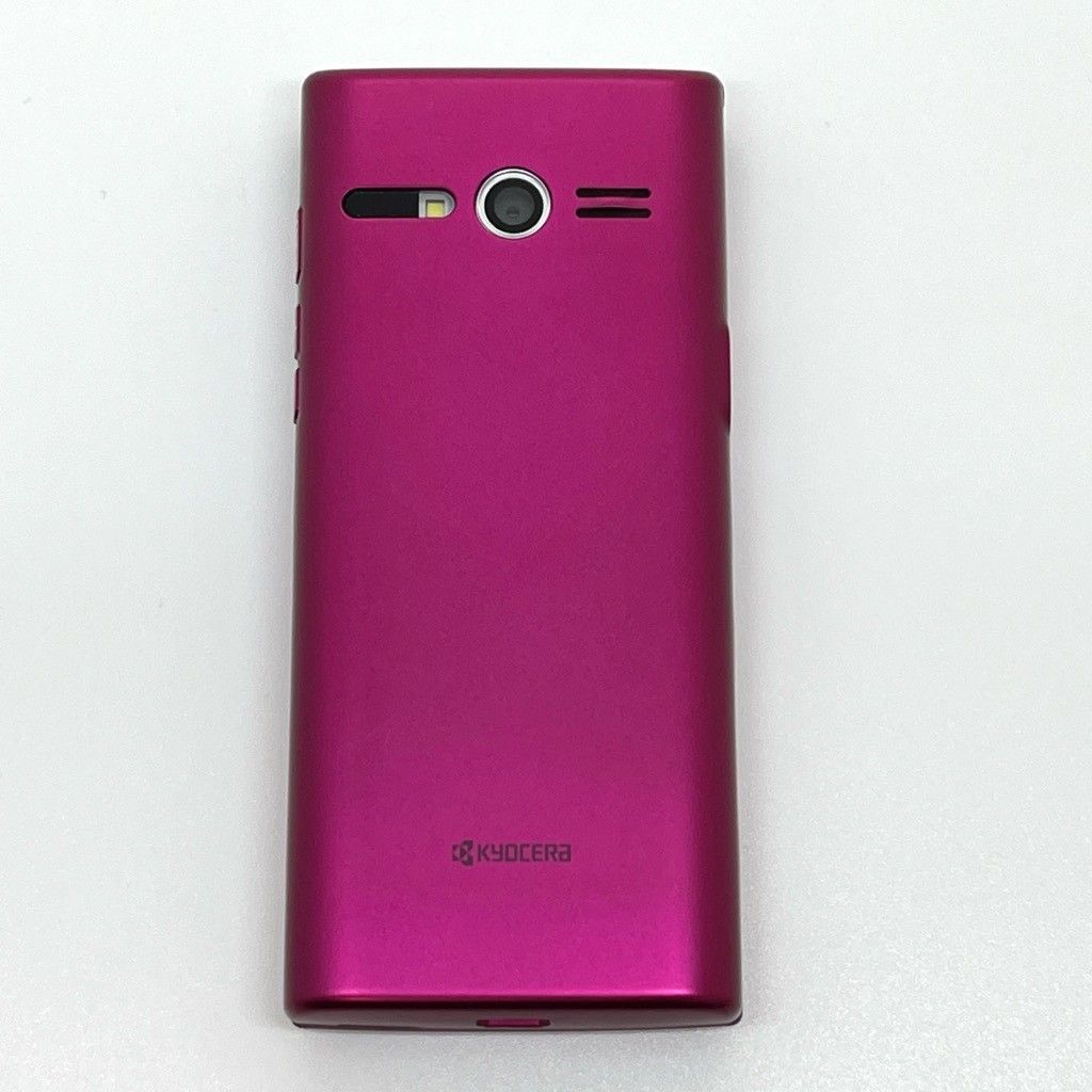 美品 かんたんケータイ KYF38 au SIM解除済 ワインレッド - メルカリ