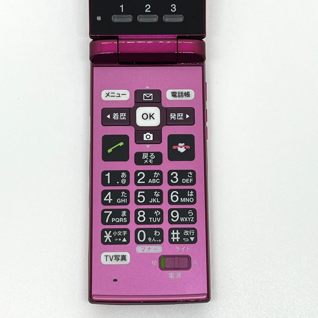 美品 かんたんケータイ KYF38 au SIM解除済 ワインレッド - メルカリ
