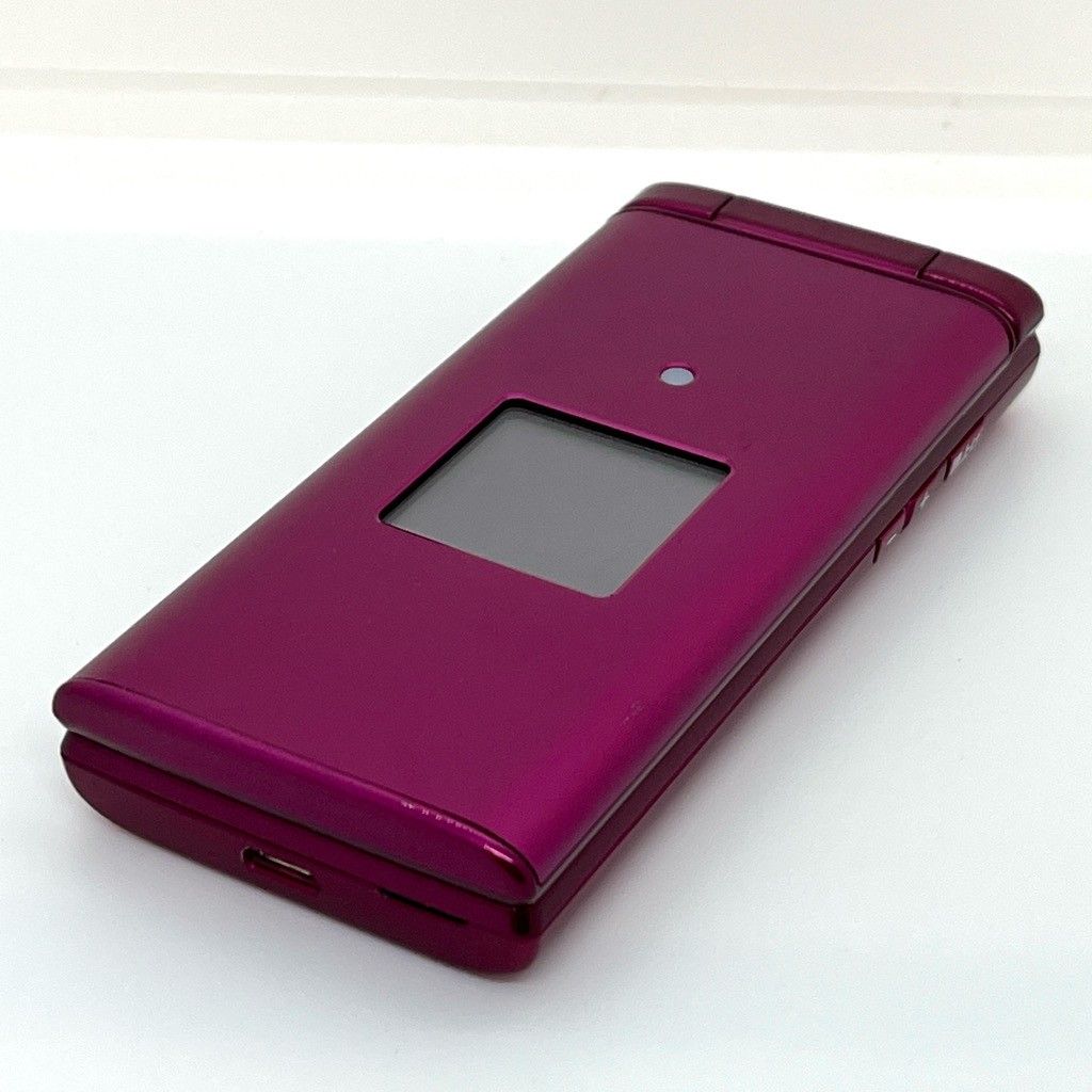 美品 かんたんケータイ KYF38 au SIM解除済 ワインレッド - メルカリ