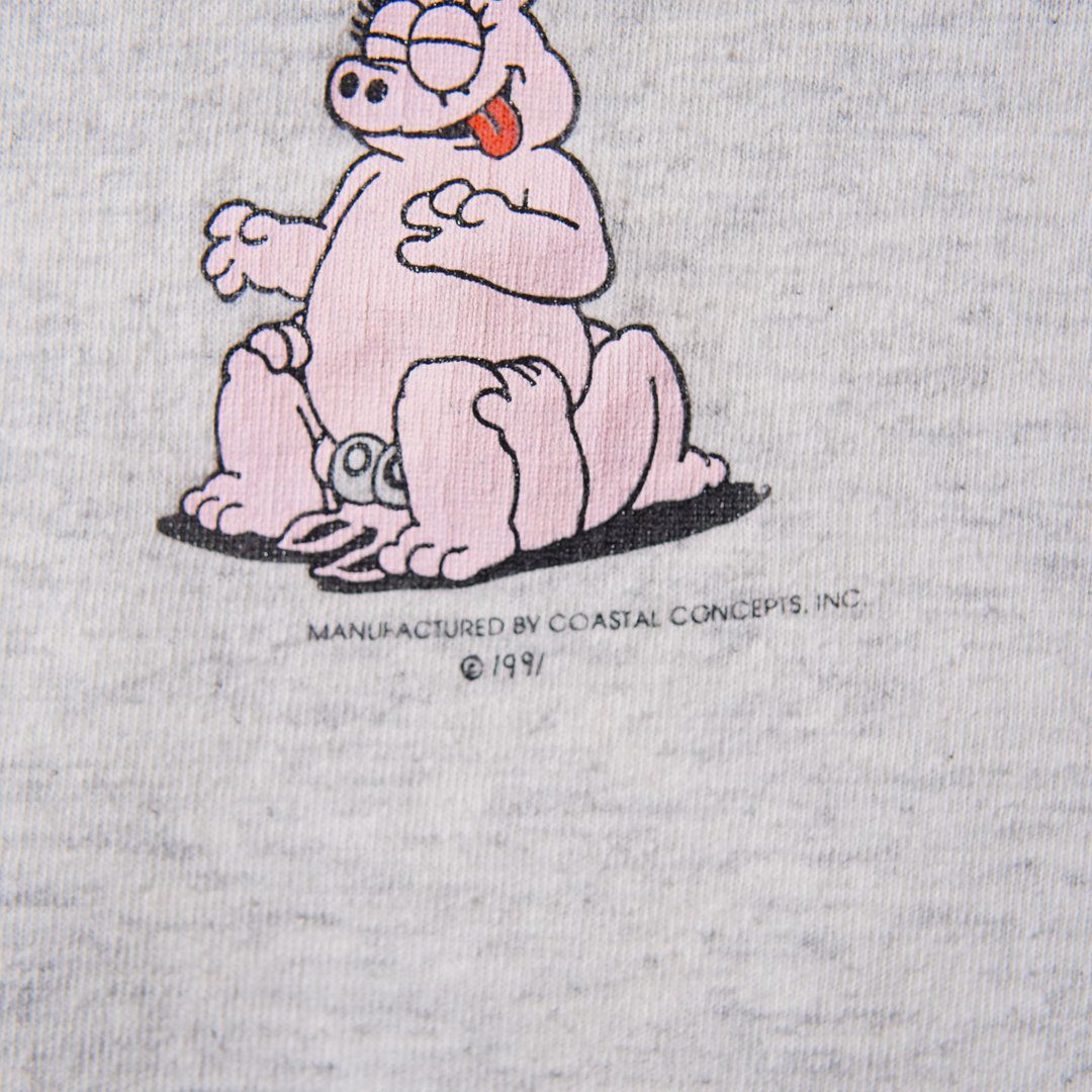 90s USA製 1991年製 四十八手 エロ Tシャツ L グレー アニマル