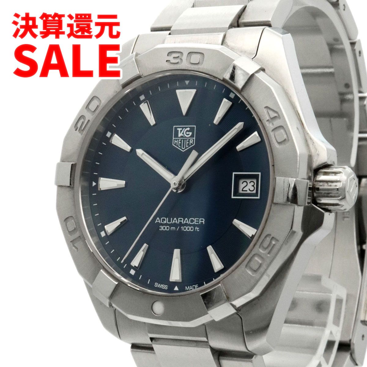 TAG HEUER タグホイヤー WAY1112.BA0928 アクアレーサー 腕時計 QZ ネイビー メンズ