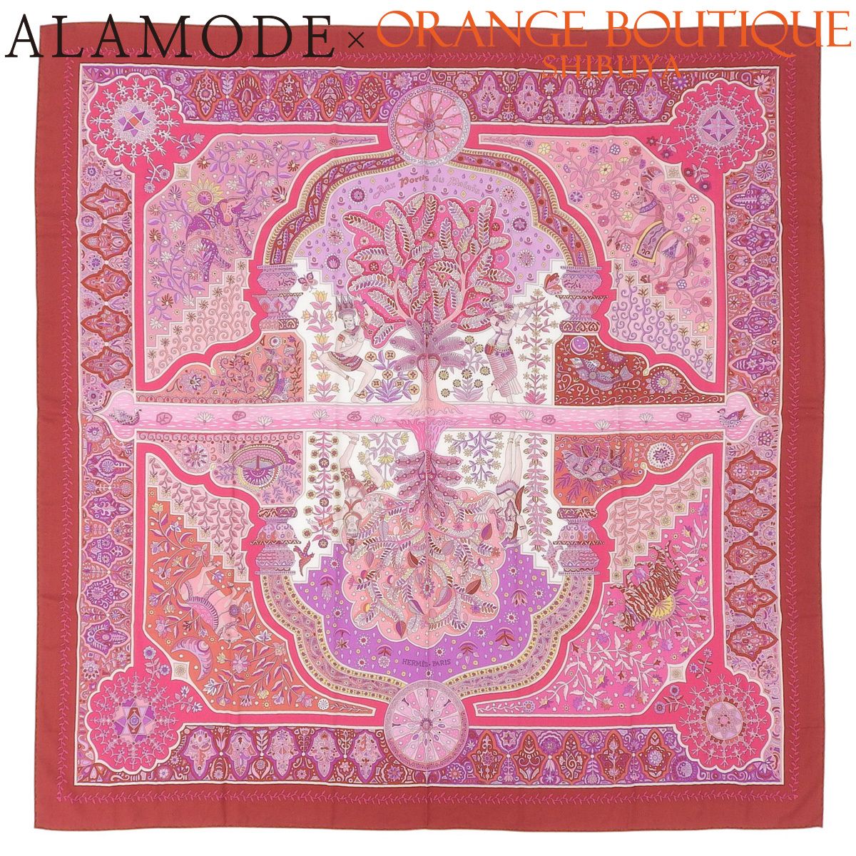HERMES(エルメス) Aux Portes du Palais 王宮の扉 カレ140 レッド赤