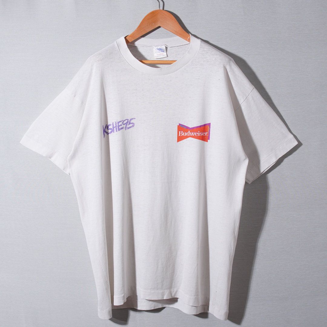 90s USA製 1995年製 バドワイザー Budweiser Tシャツ XL ホワイト