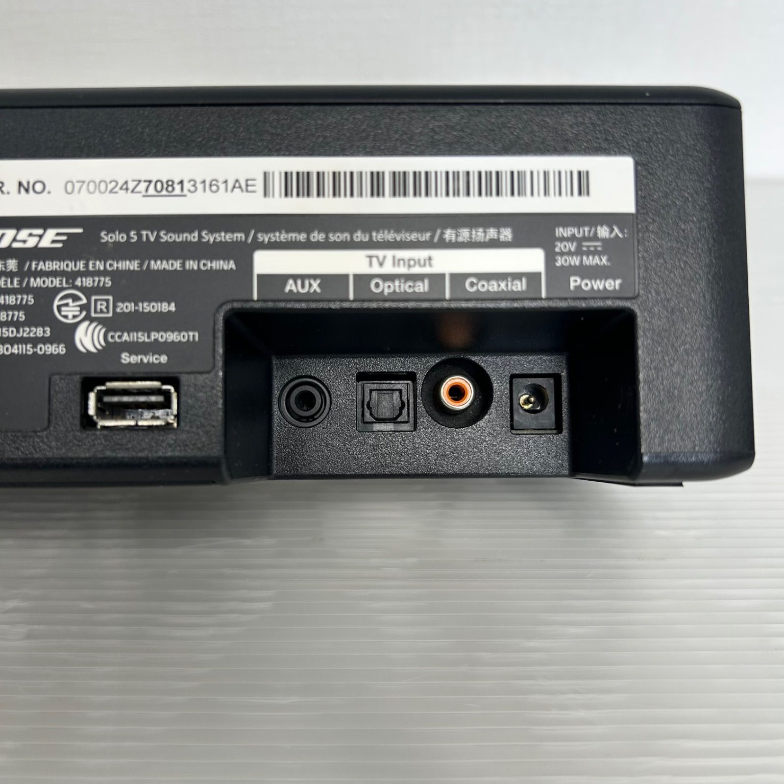 ☆サウンドバー ☆BOSE Solo TV Speaker 418775 リモコン付 - メルカリ