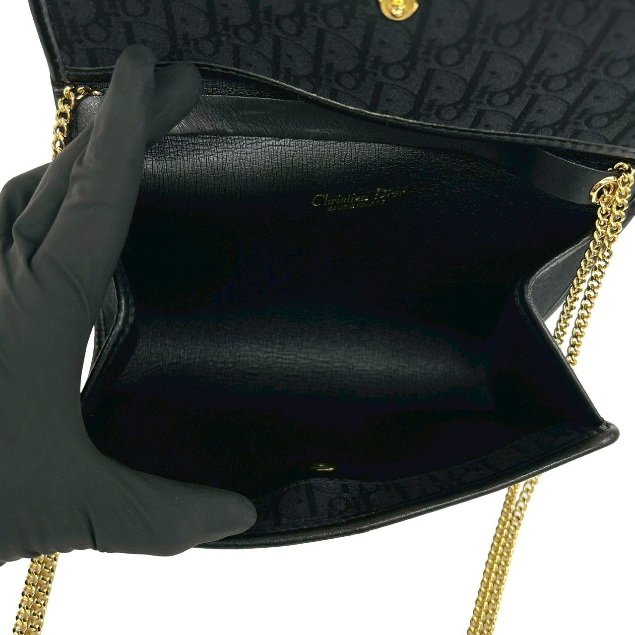 極 美品 Christian Dior ディオール ヴィンテージ トロッター 柄 ロゴ