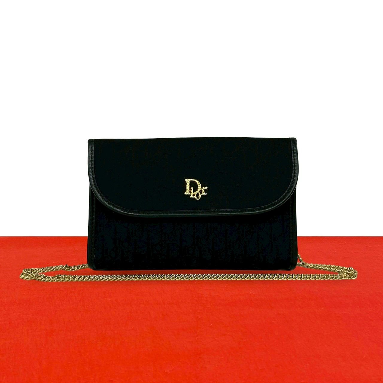 極 美品 Christian Dior ディオール ヴィンテージ トロッター 柄 ロゴ