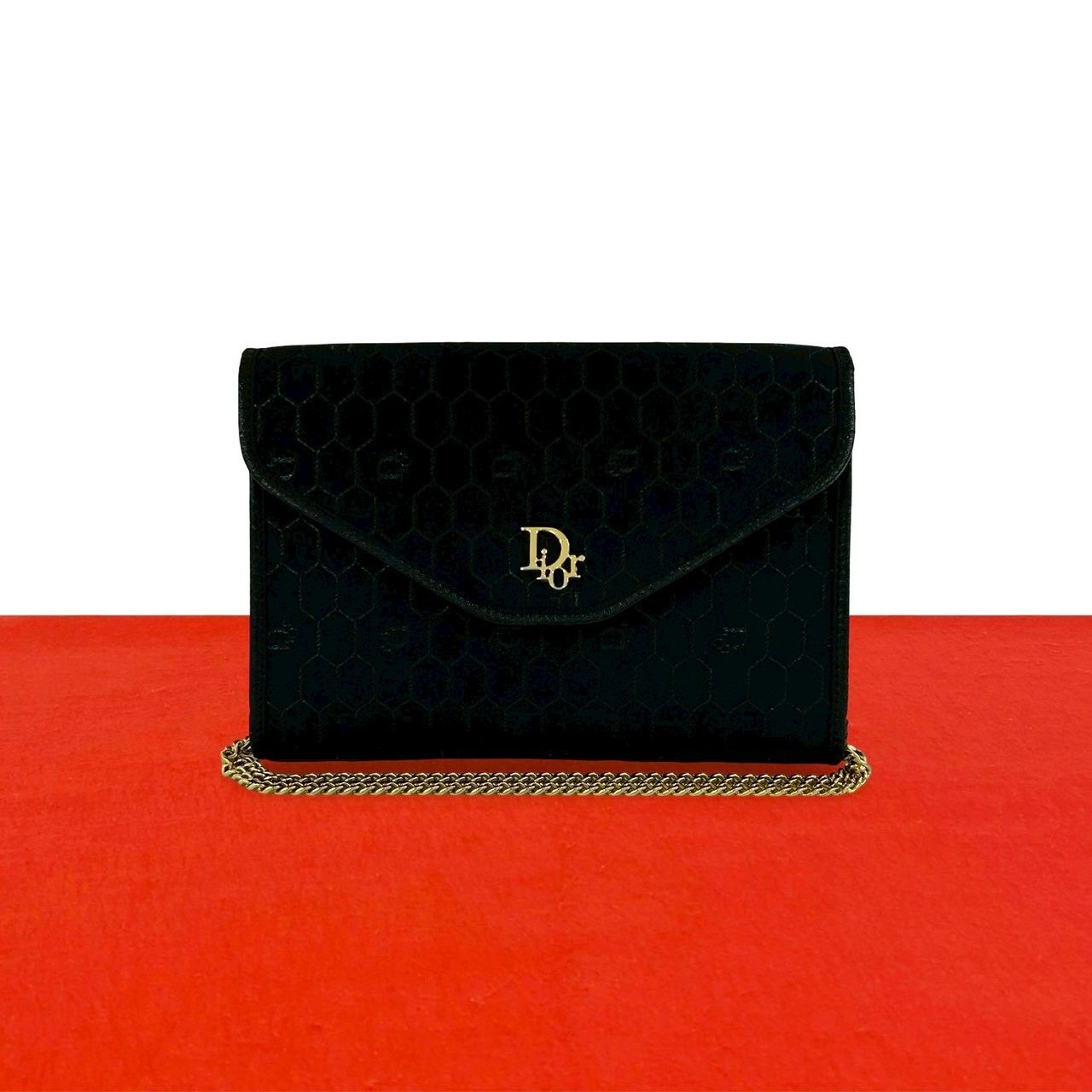 極 美品 Christian Dior ディオール ヴィンテージ ハニカム 柄 ロゴ