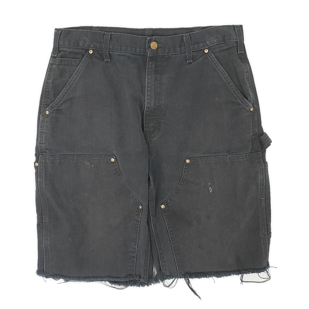 カーハート Carhartt 00s 2000年代 ダブルニー ダックペインター カットオフショーツ WIP B01 BLK USA ヴィンテージ アメリカ 古着 メンズ ショートパンツ ブラック / 黒 W34【中古】