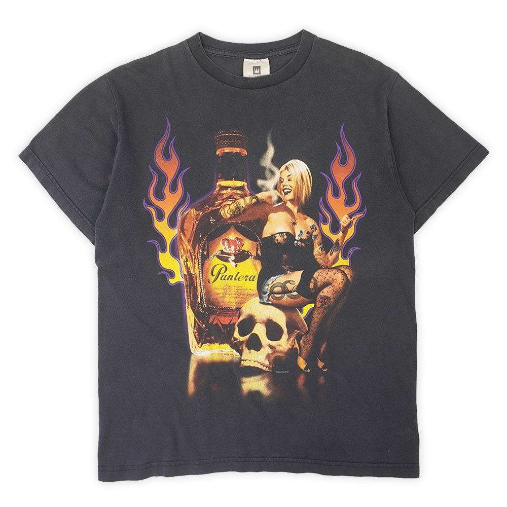 パンテラ PANTERA 00s 2000年代 バンドTシャツ ロックT 珍品 WINTERLAND ウィンターランド USA ヴィンテージ アメリカ 古着 メンズ Tシャツ カットソー ブラック 黒 L【中古】