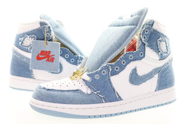 ナイキ NIKE WMNS AIR JORDAN 1 HIGH OG DENIM 27cm DM9036-104 AJ1 エア ジョーダン ハイ デニム スニーカー 【ブランド古着ベクトル】【中古】▲■260623