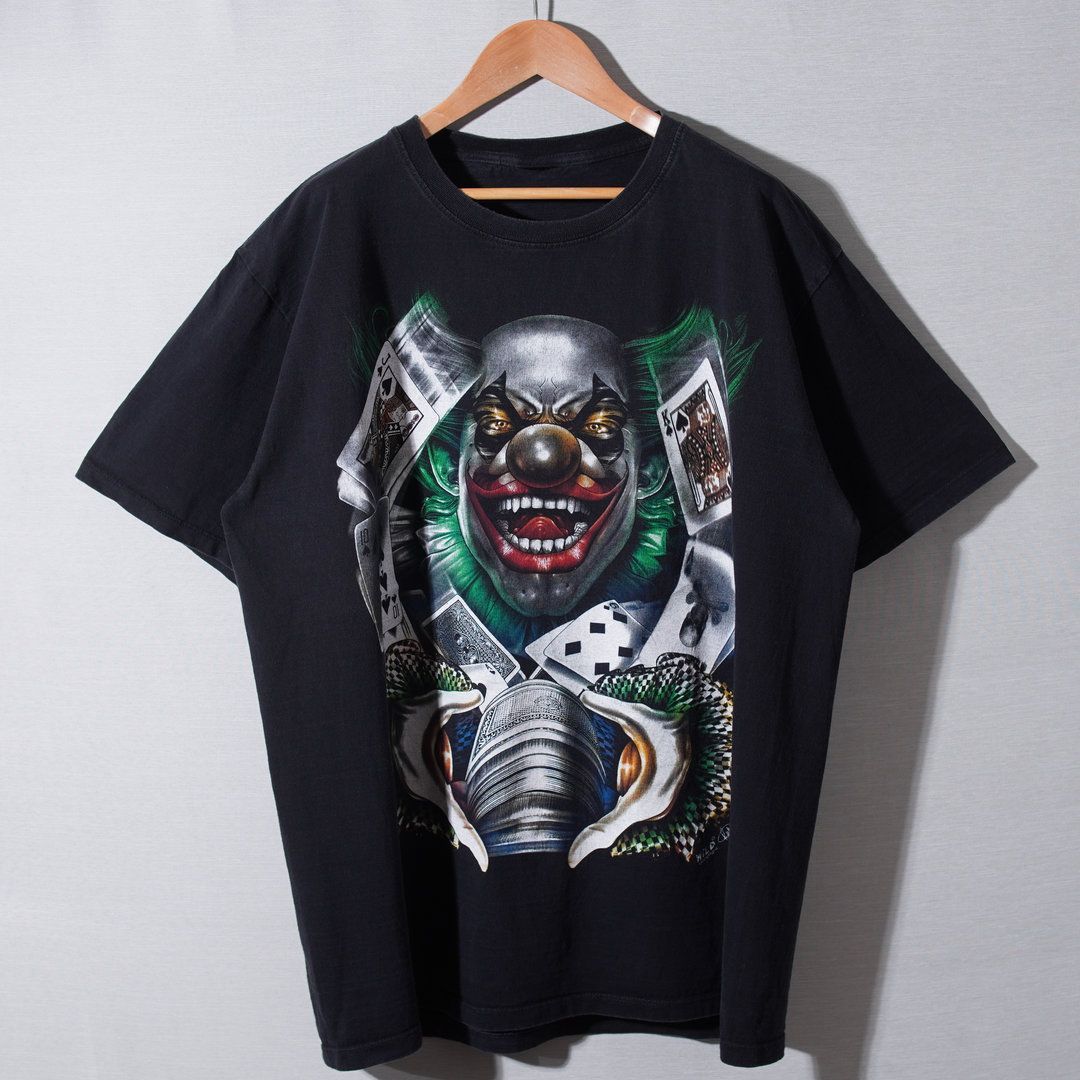 90s ジョーカー JOKER ピエロ Tシャツ XL ブラック WILD ワイルド