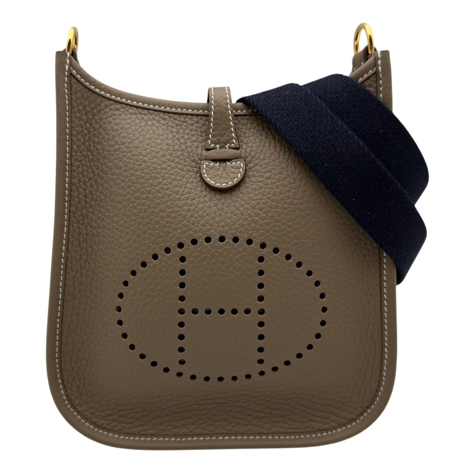 エルメス HERMES エヴリン TPM W刻 エトゥープ/ゴールド金具 トリヨン レディース ショルダーバッグ
