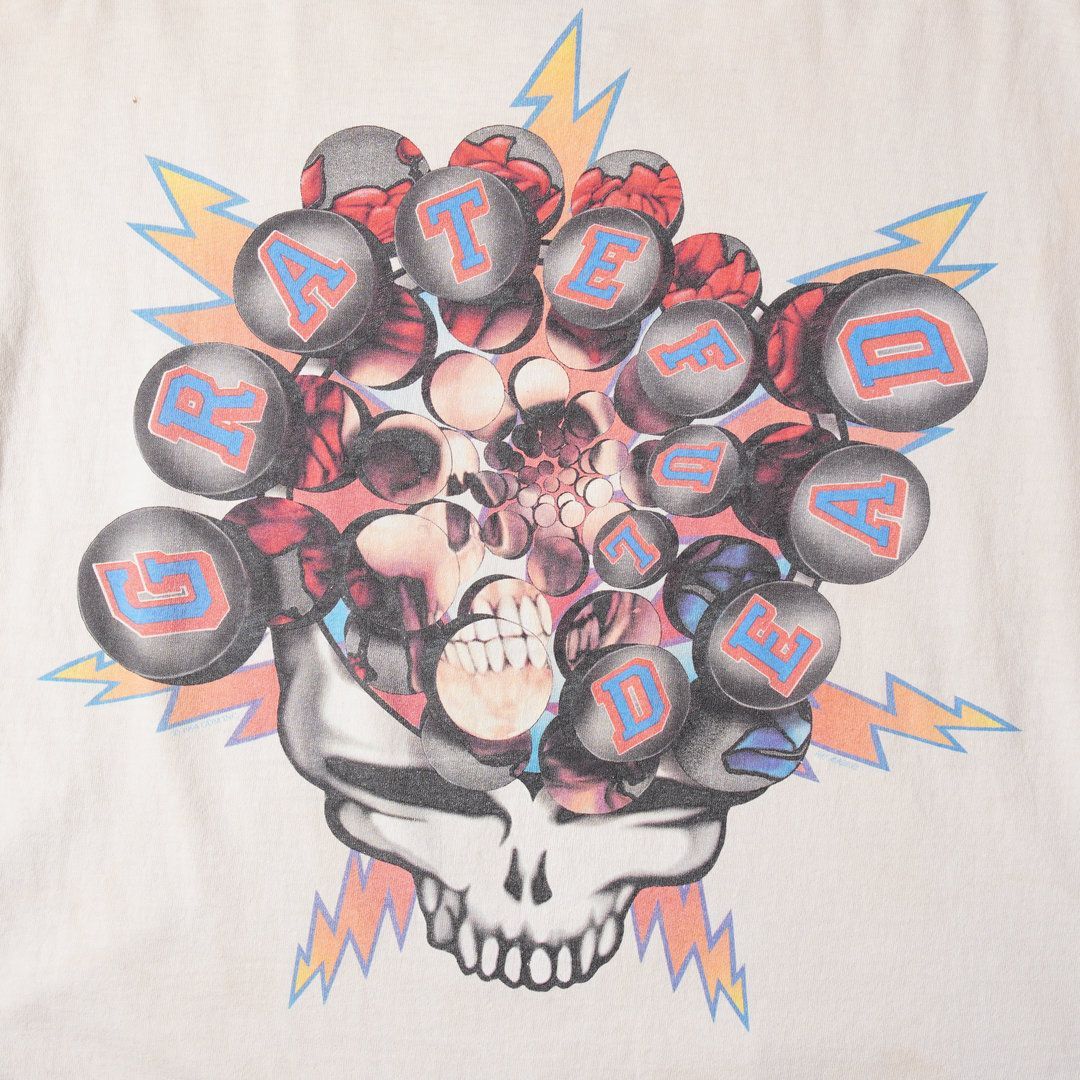 ドクロ 90's USA ヴィンテージ w.u.i gratefuldead 90s USA製 1994年製 グレイトフルデッド Grateful Dead XL アイボリー