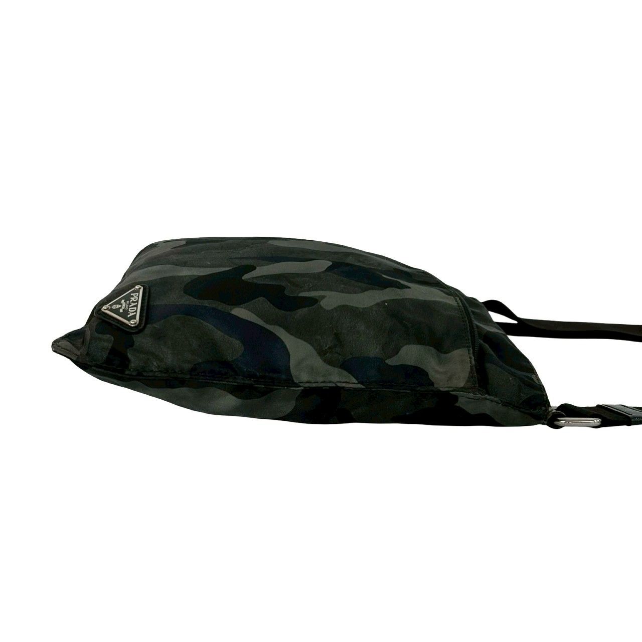 極 美品 PRADA プラダ 三角ロゴ 金具 カモフラージュ 柄 ナイロン